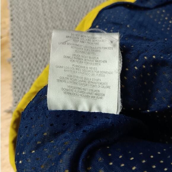 Nutmeg Vintage Indiana Pacers Nylon Jacket Men's XL Yellow/Blue Basketball NBA - Picture 9 of 16